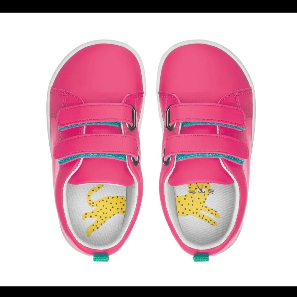 Vibrant Pink Baby Walker Shoes with Velcro Straps